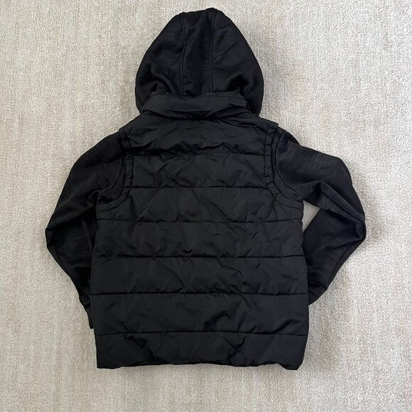 Old Navy Boys Active Black Hooded Puffer Vest Jacket Coat M / 8Y - Picture 4 of 10